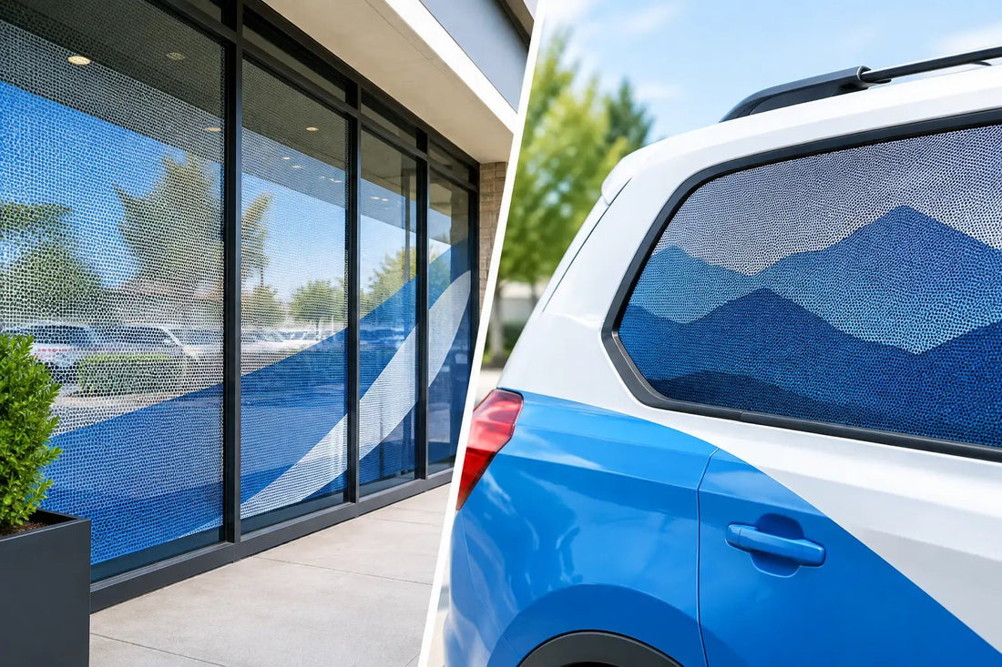 Window Perforation for Storefronts and Vehicles - Phoenix Signs & Apparel