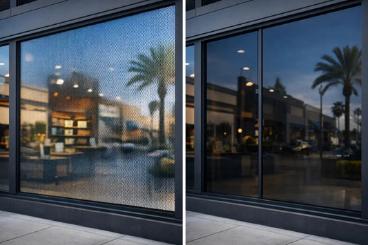 Window Perforation Versus Tint for Storefronts - Phoenix Signs & Apparel