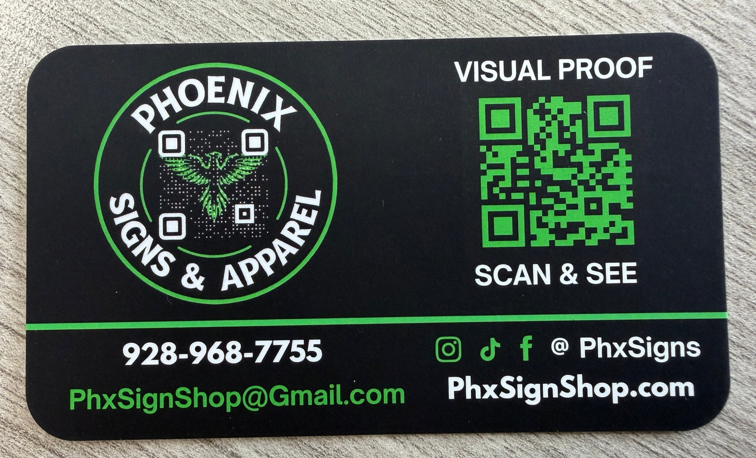 Custom Business Cards - Phoenix Signs & Graphics