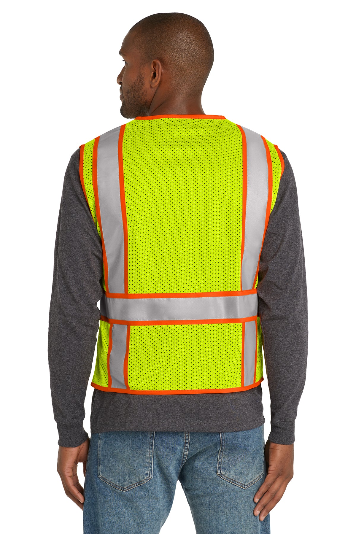 CSV103 CornerStone ANSI 107 Class 2 Mesh Zippered Two-Tone Vest