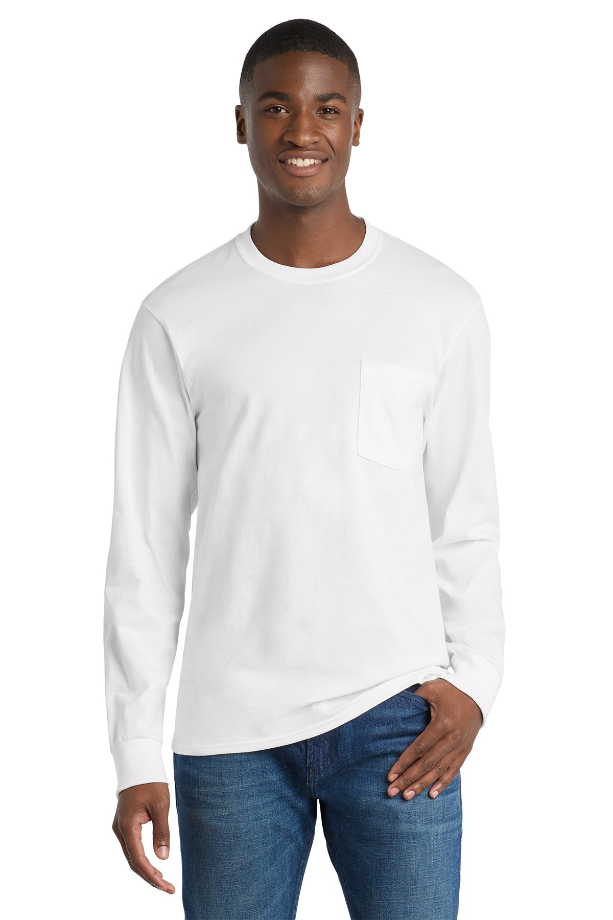 PC61LSPT - Tall Long Sleeve Essential Pocket Tee