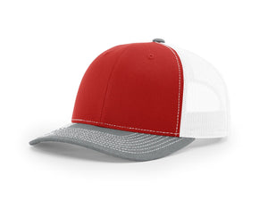 Red / White / Heather Grey