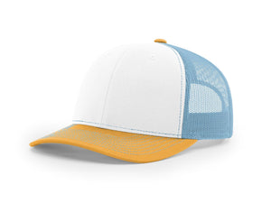 White / Columbia Blue / Yellow