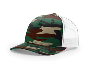 Green Camo / White
