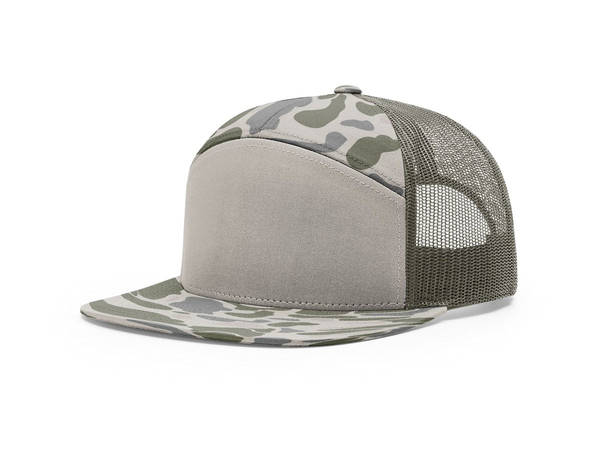 168P Richardson Printed 7-Panel Trucker