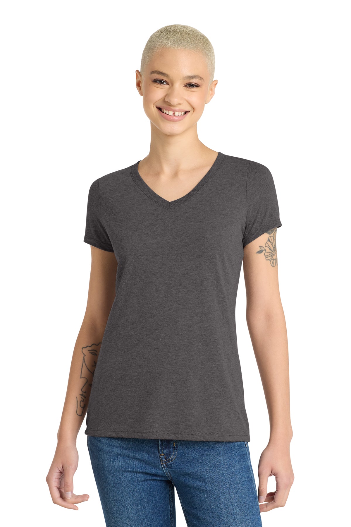 DM1350L District Women’s Perfect Tri V-Neck Tee