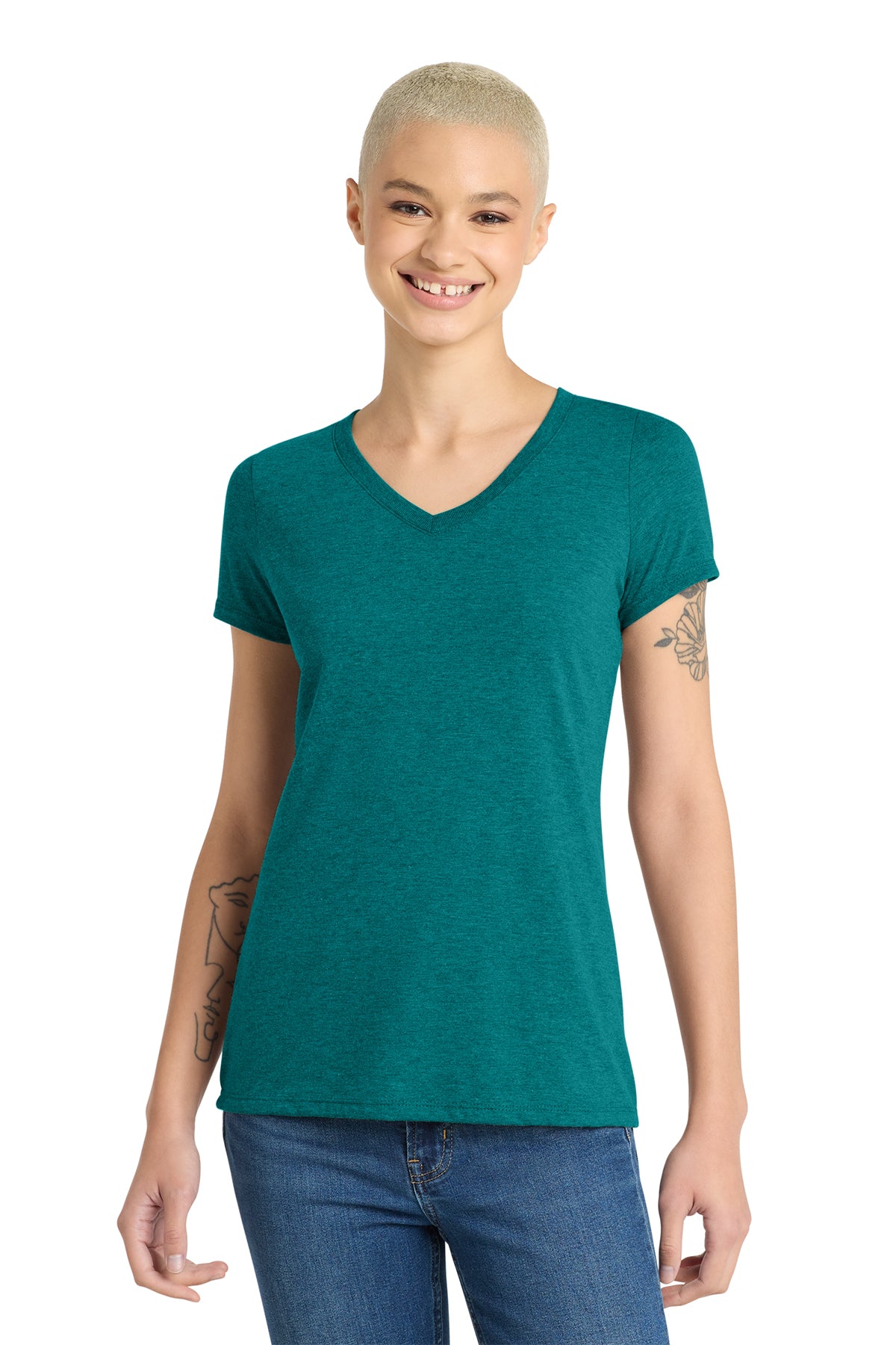 DM1350L District Women’s Perfect Tri V-Neck Tee