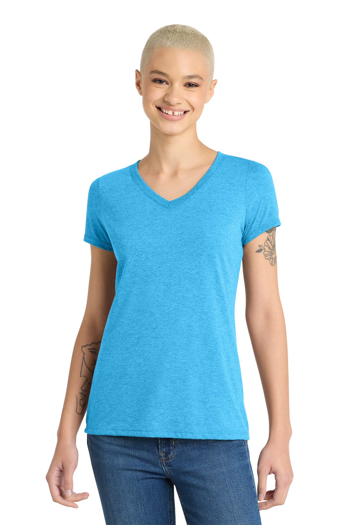 DM1350L District Women’s Perfect Tri V-Neck Tee