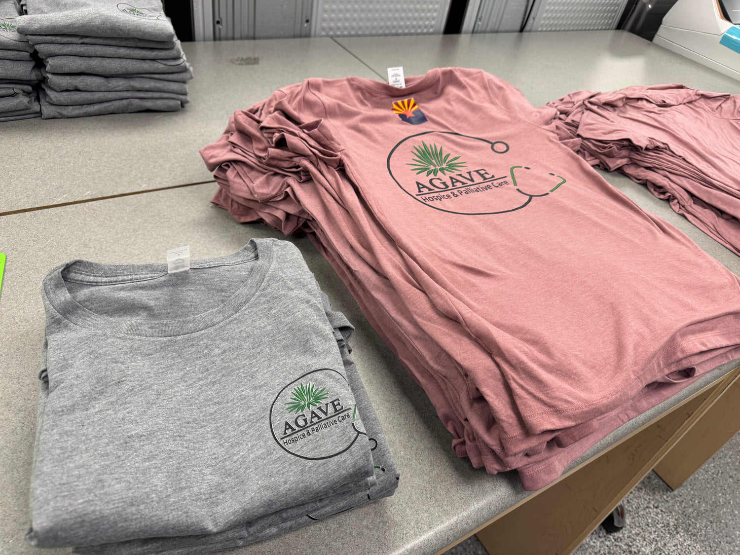 Custom Printed Company Shirts using DTF Transfers from Phoenix Signs & Apparel