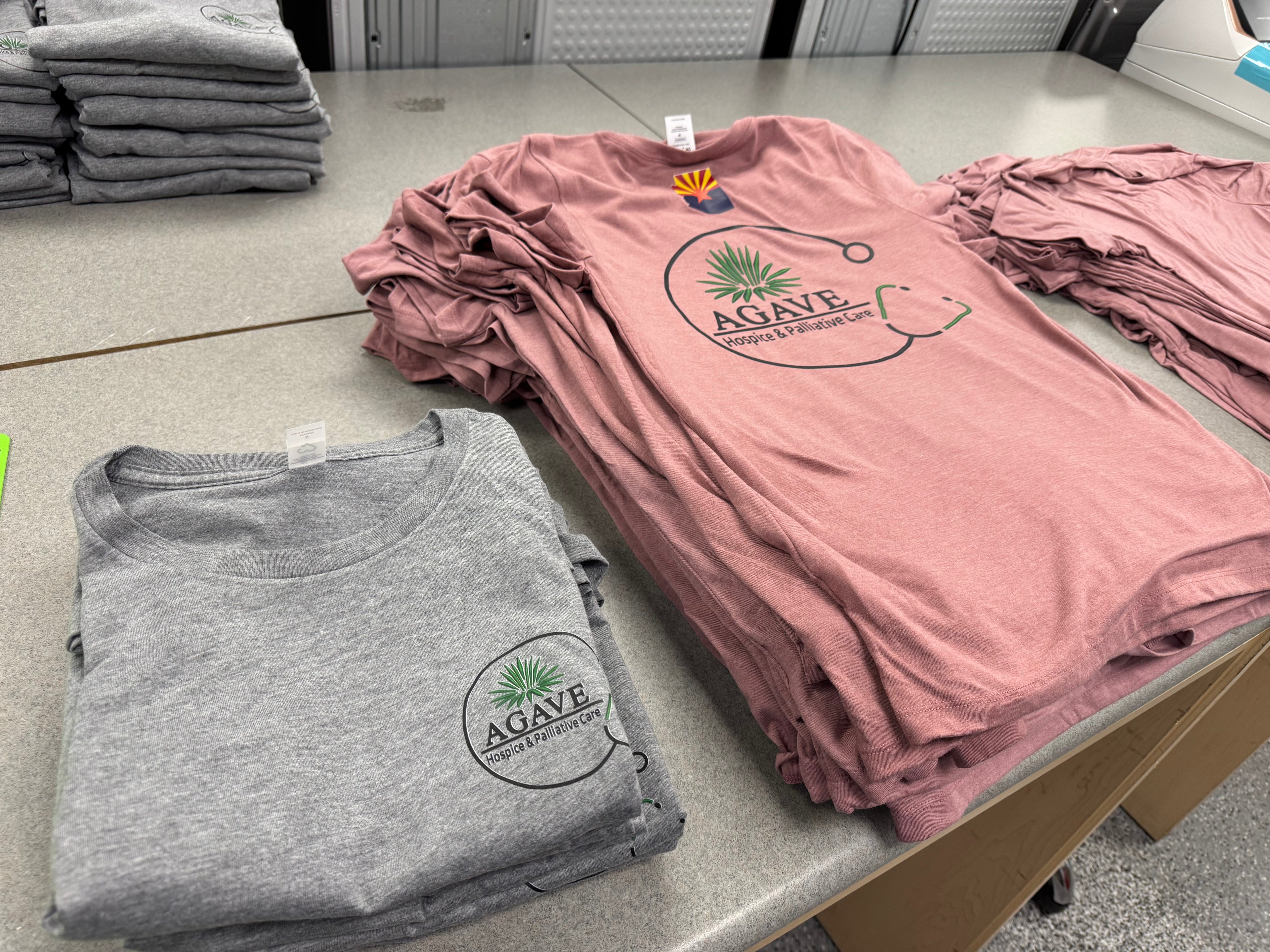 Custom Printed Company Shirts using DTF Transfers from Phoenix Signs & Apparel