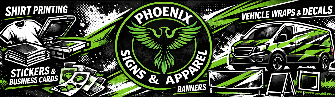  phoenix signs and apparel banner with vehicle wraps, decals, and printing services