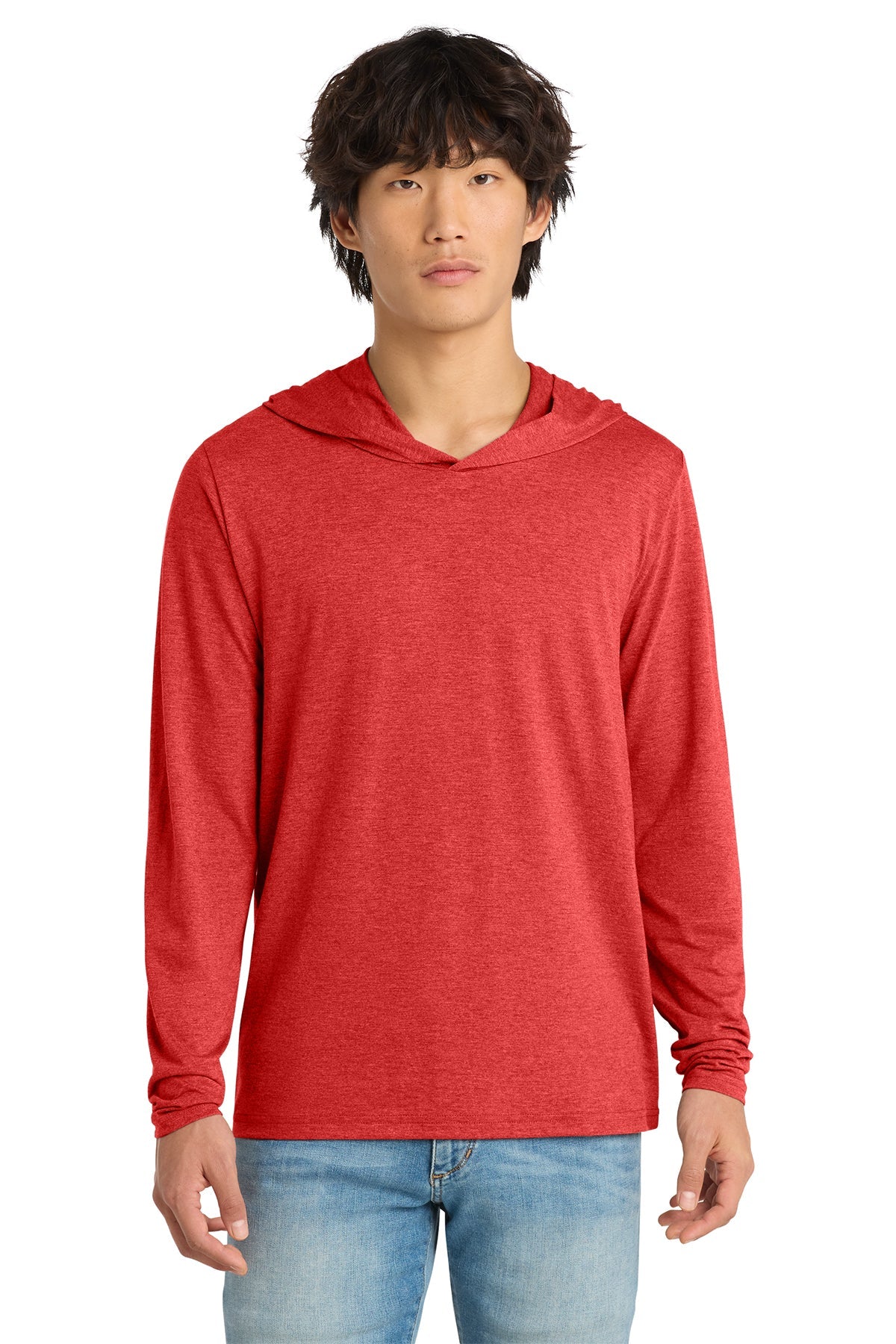 DM139 - District Perfect Tri Long Sleeve Hoodie - Phoenix Signs & Graphics