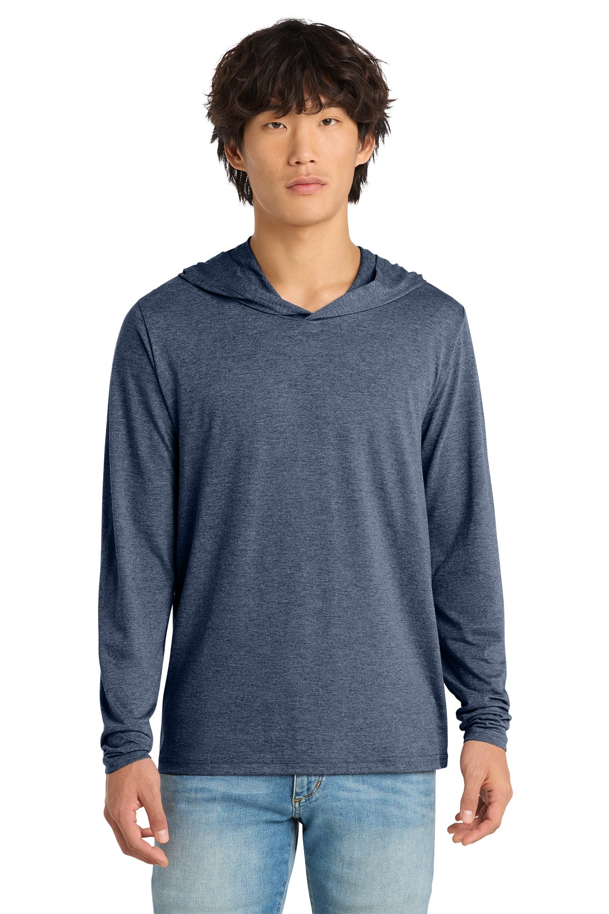 DM139 - District Perfect Tri Long Sleeve Hoodie - Phoenix Signs & Graphics