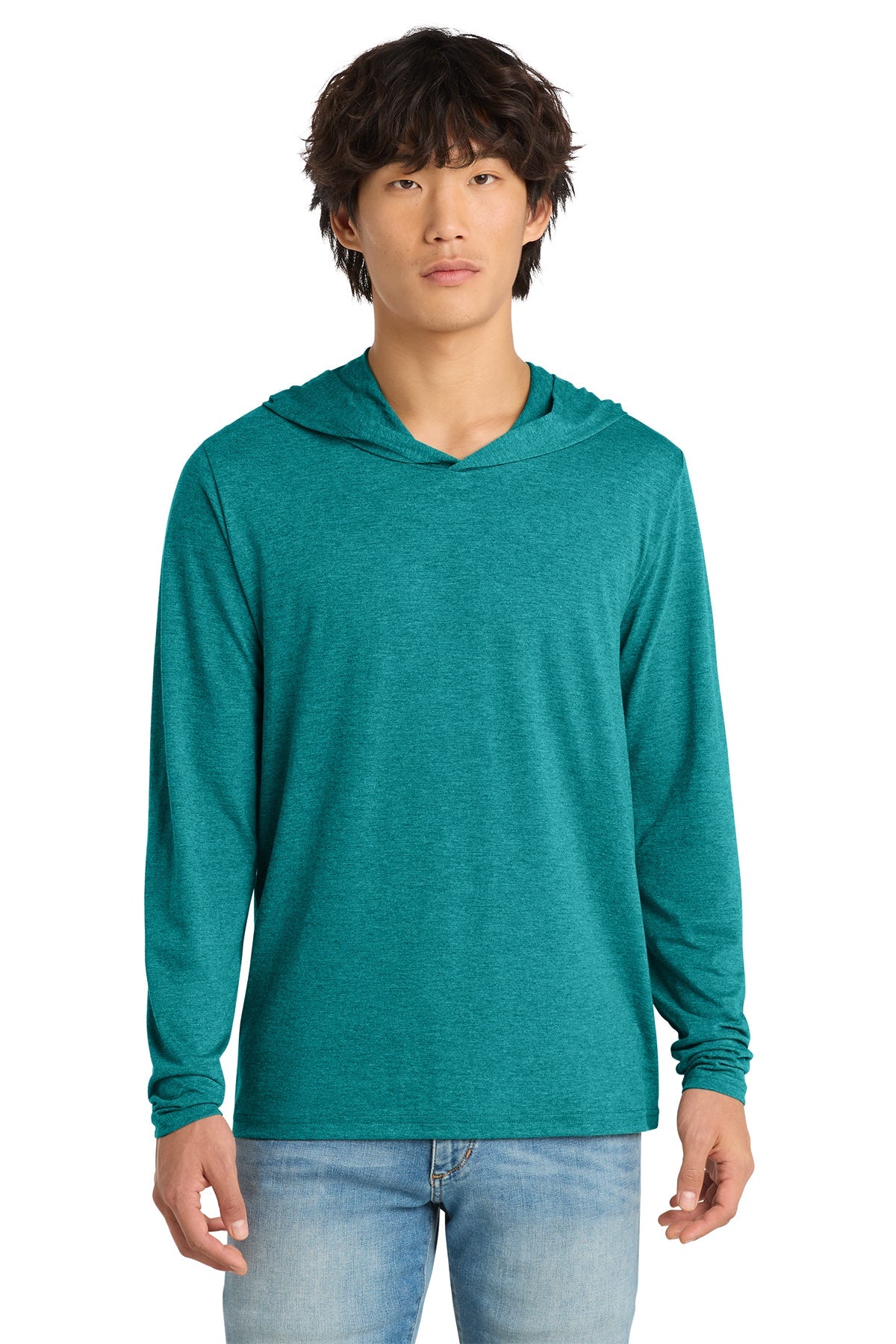 DM139 - District Perfect Tri Long Sleeve Hoodie - Phoenix Signs & Graphics