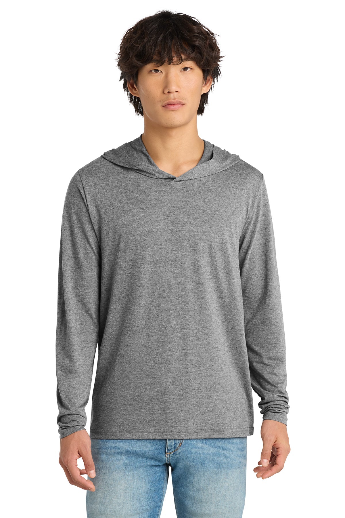 DM139 - District Perfect Tri Long Sleeve Hoodie - Phoenix Signs & Graphics