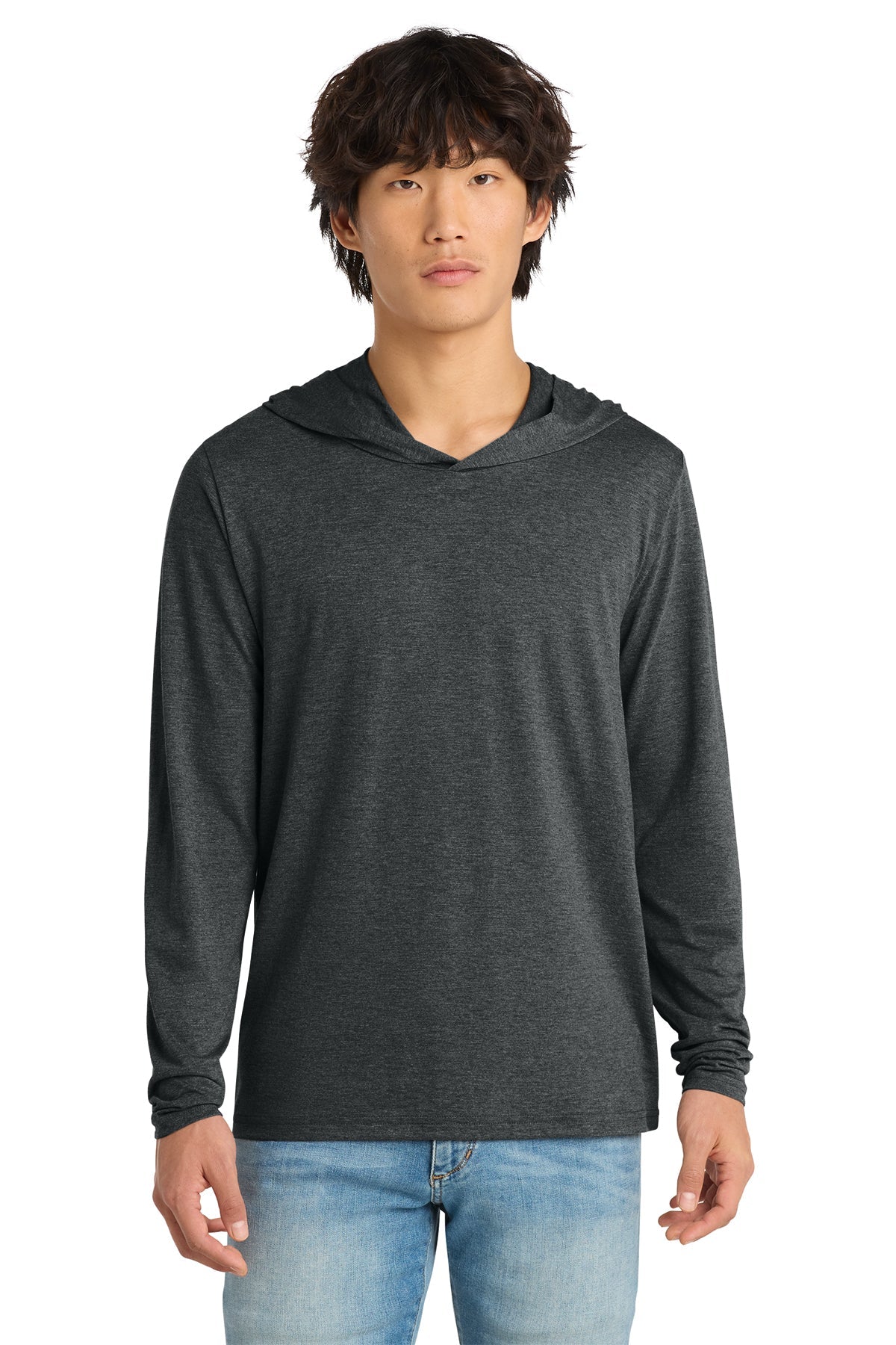 DM139 - District Perfect Tri Long Sleeve Hoodie - Phoenix Signs & Graphics