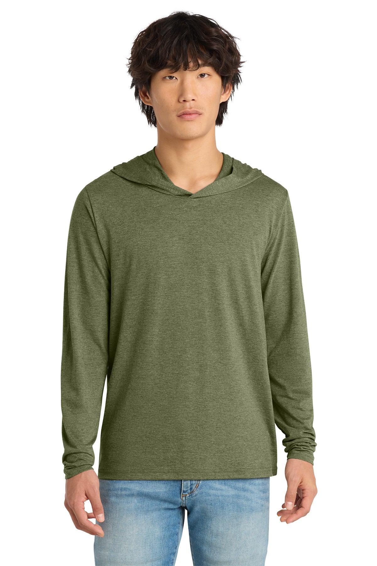 DM139 - District Perfect Tri Long Sleeve Hoodie - Phoenix Signs & Graphics