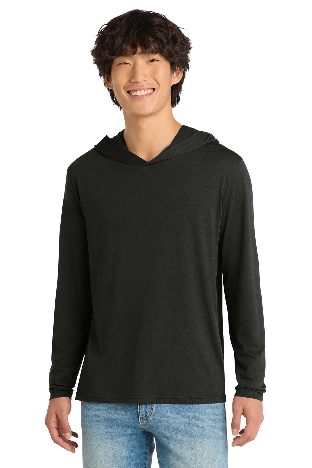 DM139 - District Perfect Tri Long Sleeve Hoodie - Phoenix Signs & Graphics