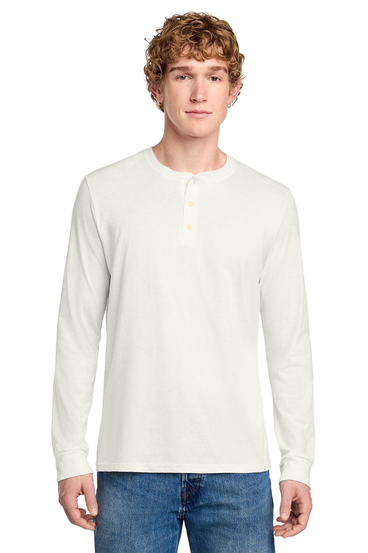 DT145 District Perfect Tri Long Sleeve Henley - Phoenix Signs & Graphics
