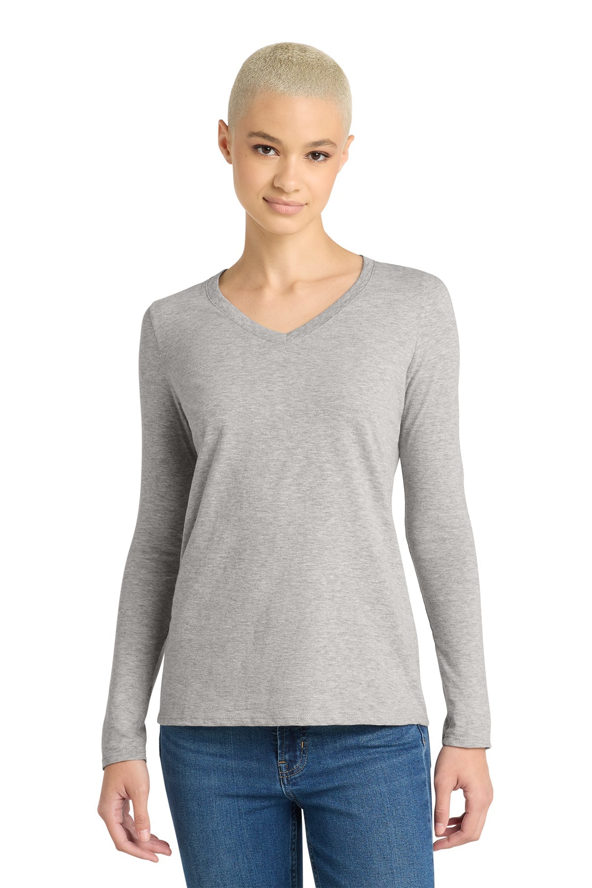 DT6201 District Women’s Very Important Tee Long Sleeve V-Neck - Phoenix Signs & Graphics