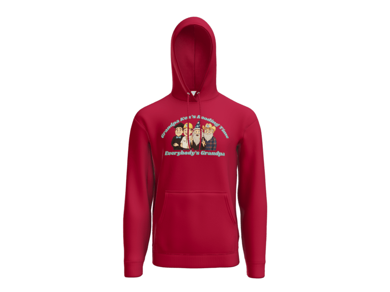 Grandpa Ken's Official Reading Time Hoodie Adult Size - Phoenix Signs & Apparel