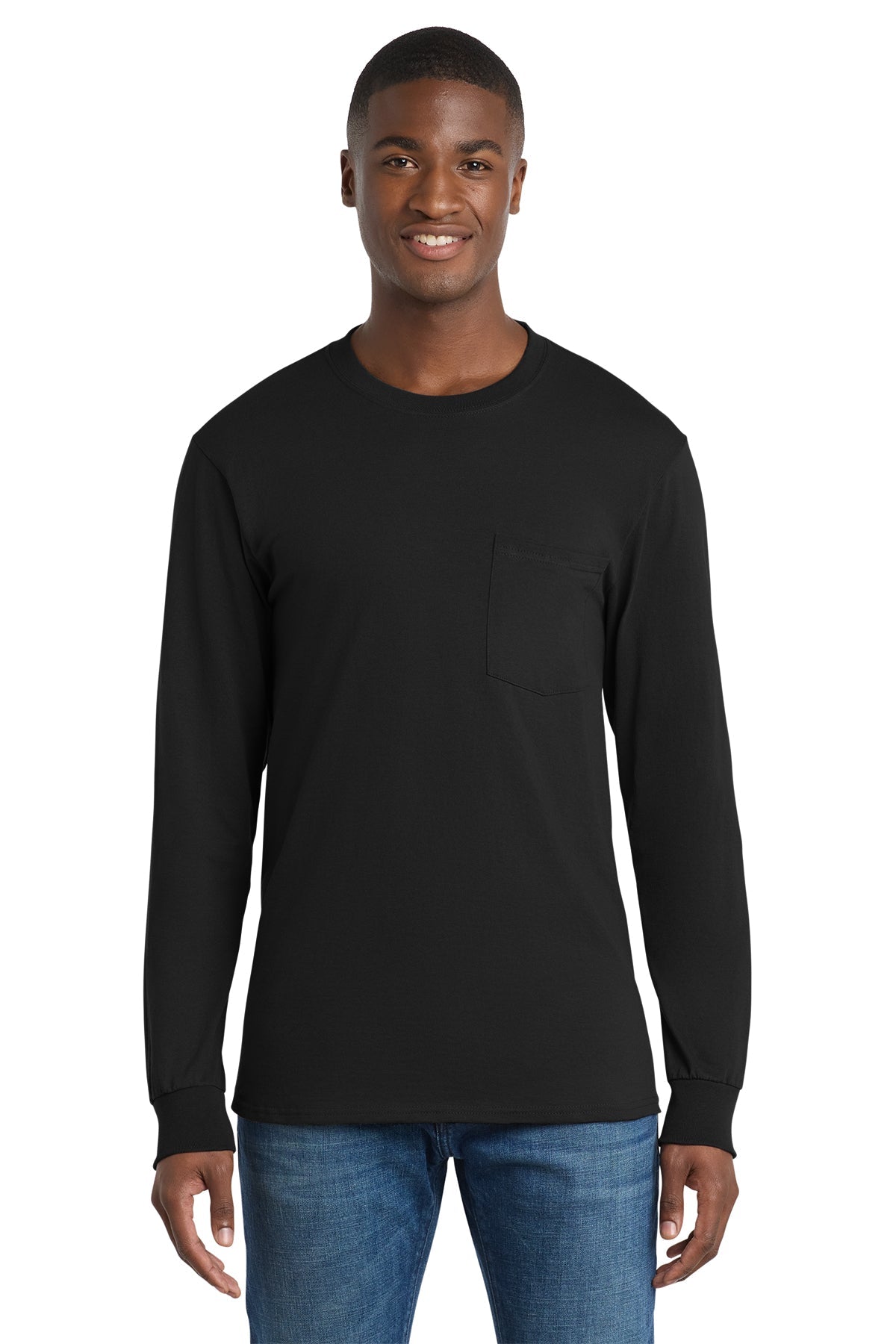 PC61LSPT - Tall Long Sleeve Essential Pocket Tee - Phoenix Signs & Graphics