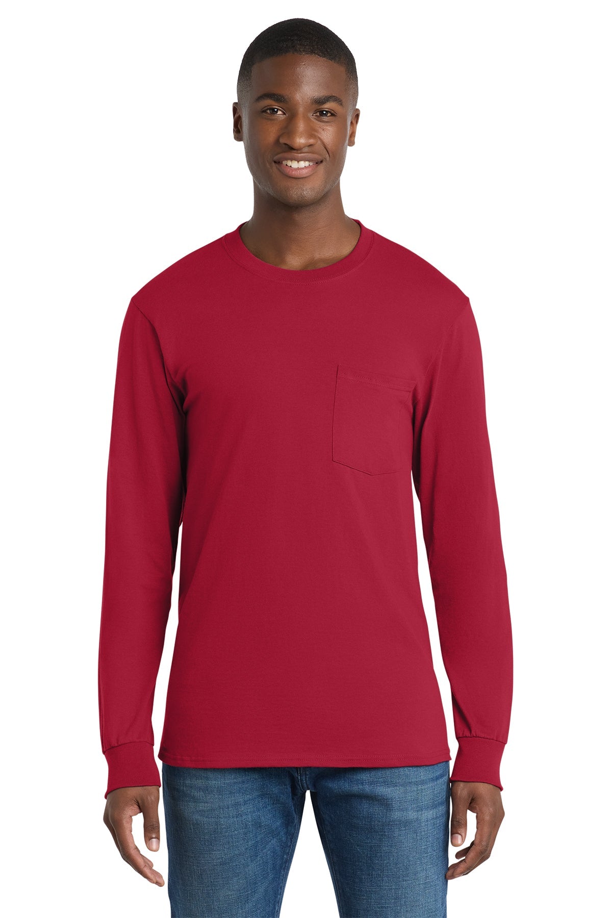 PC61LSPT - Tall Long Sleeve Essential Pocket Tee - Phoenix Signs & Graphics