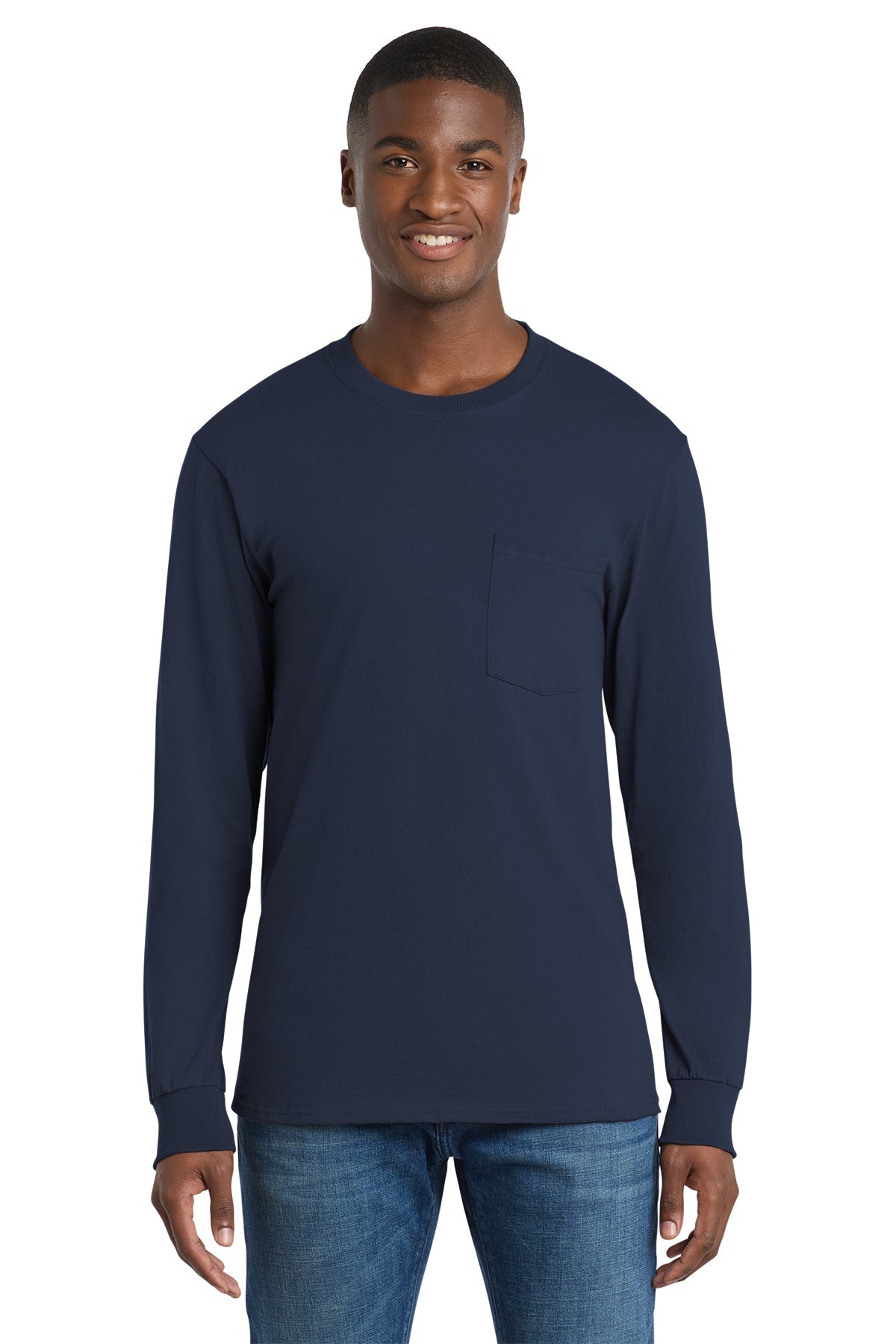 PC61LSPT - Tall Long Sleeve Essential Pocket Tee - Phoenix Signs & Graphics