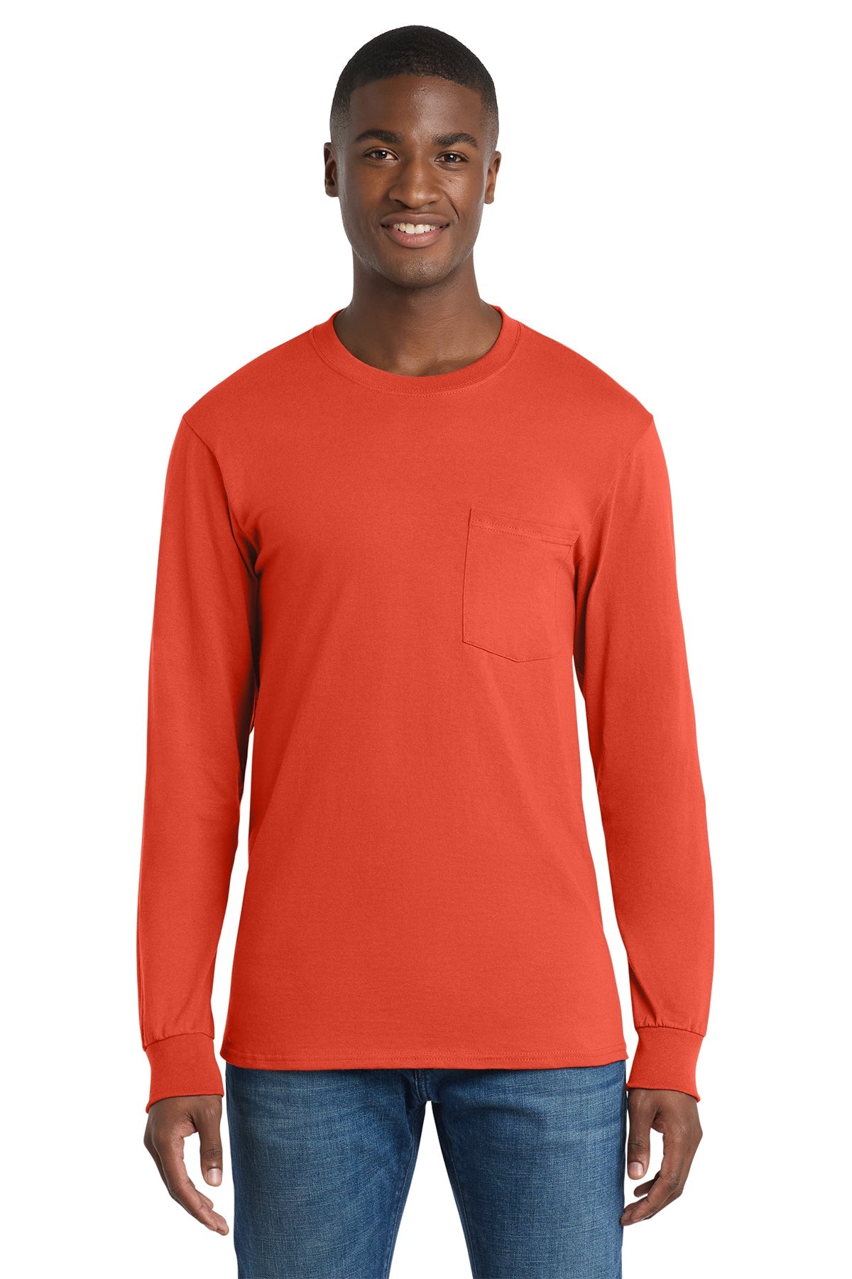 PC61LSPT - Tall Long Sleeve Essential Pocket Tee - Phoenix Signs & Graphics