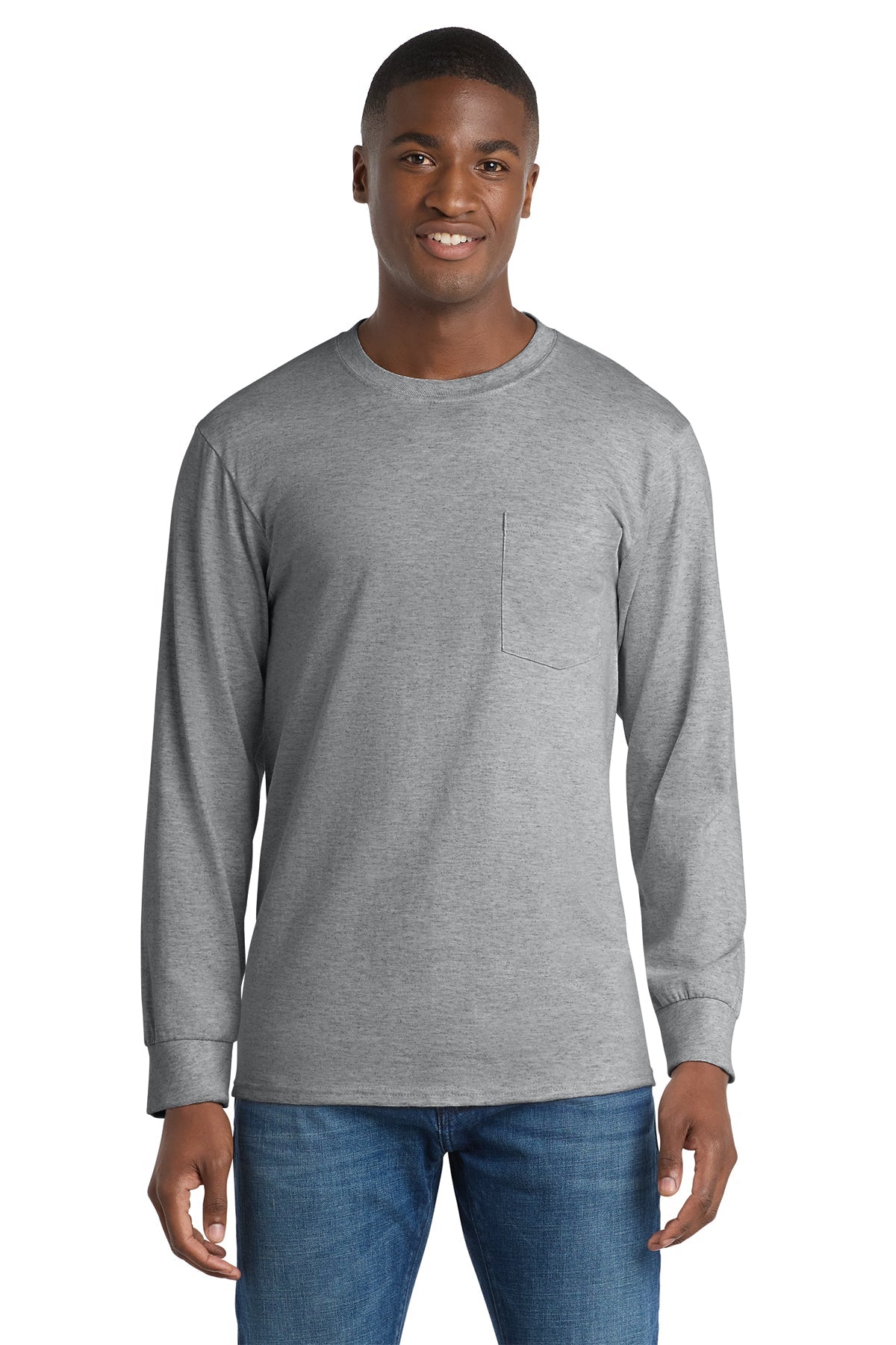 PC61LSPT - Tall Long Sleeve Essential Pocket Tee - Phoenix Signs & Graphics