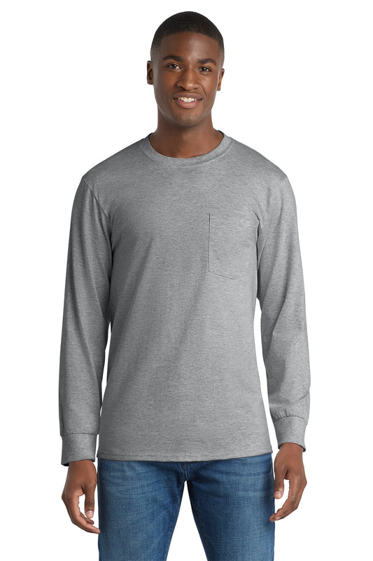 PC61LSPT - Tall Long Sleeve Essential Pocket Tee - Phoenix Signs & Graphics